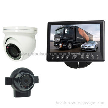 Reversing System with 7.0-inch Waterproof Monitor and CCD Dome Camera for Surveillance